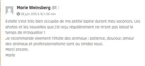 image d'un avis élogieux