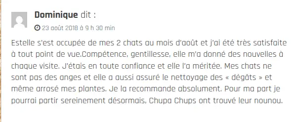 image d'un avis élogieux