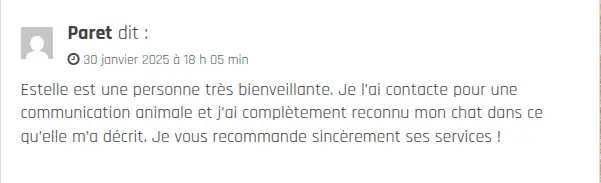 image d'un avis élogieux