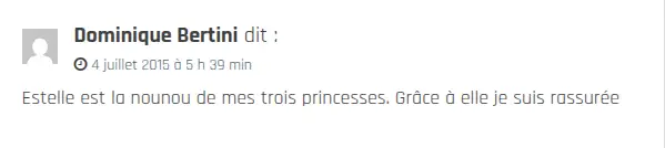 image d'un avis élogieux