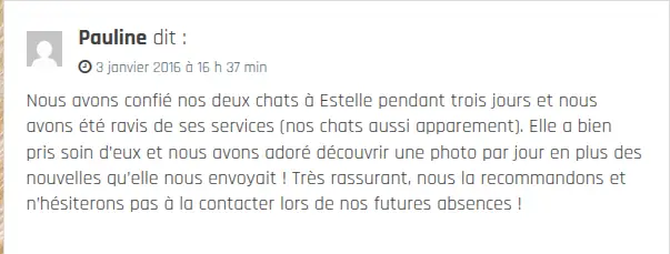 image d'un avis élogieux