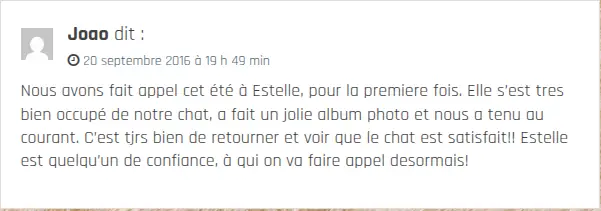 image d'un avis élogieux