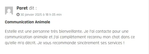 image d'un avis élogieux