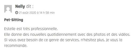 image d'un avis élogieux