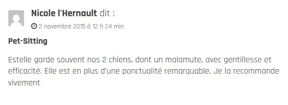 image d'un avis élogieux