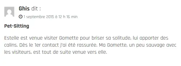 image d'un avis élogieux