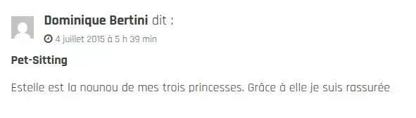 image d'un avis élogieux