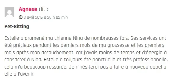 image d'un avis élogieux